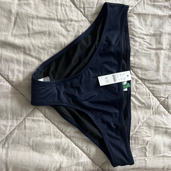J Crew | Hipster full-coverage bikini bottom | Navy Blue | Size Large - Picture 3 of 4